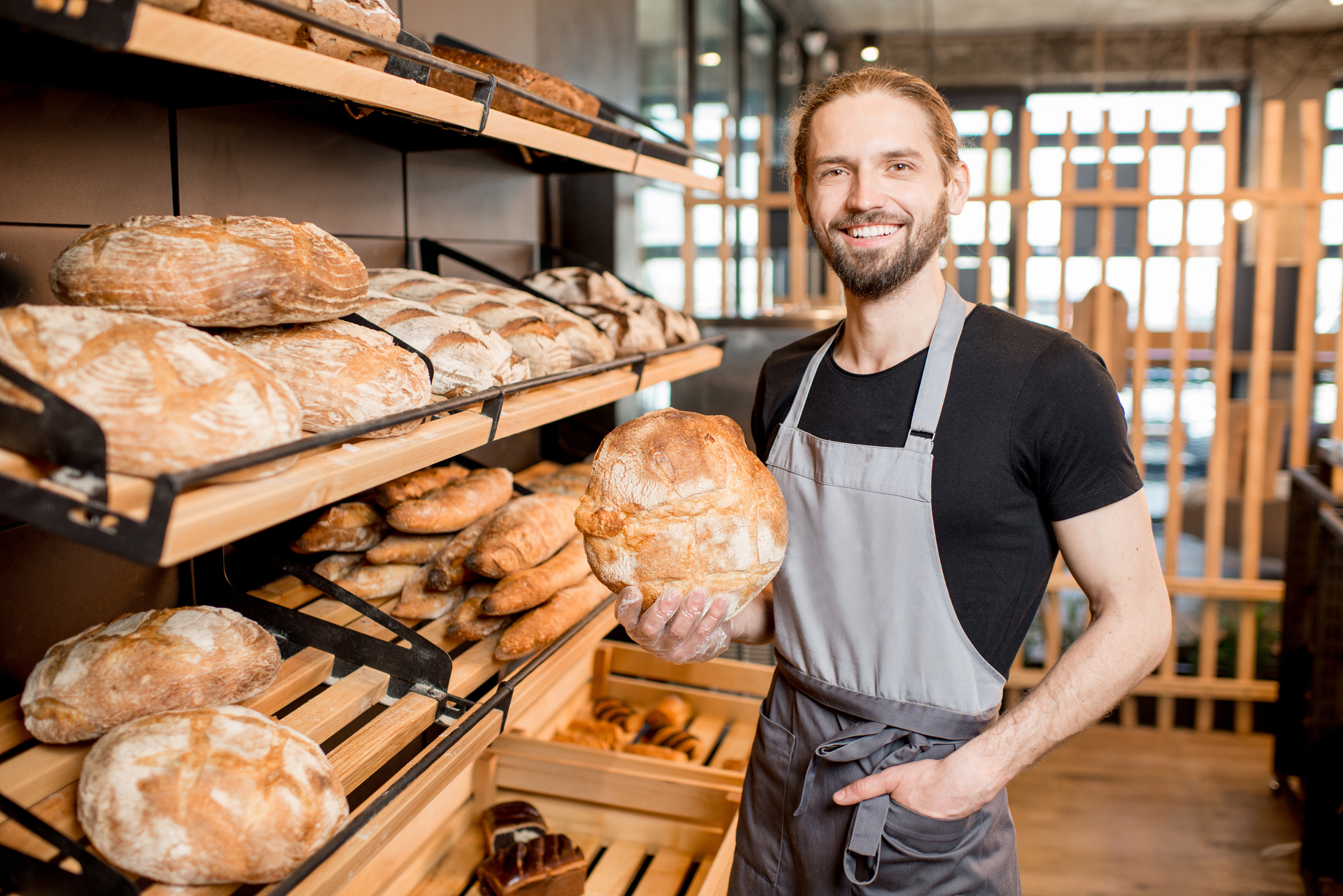 Bread Seller in Bakery
